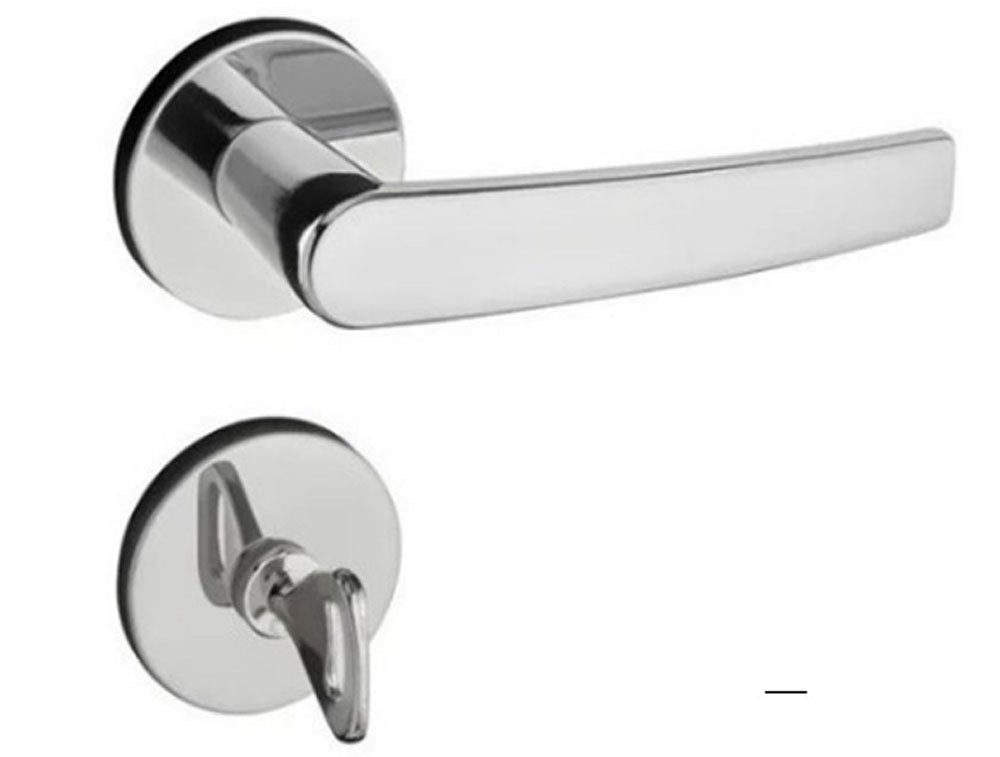 Fechadura Porta Madeira Banheiro Roseta Cromada 401 Pado