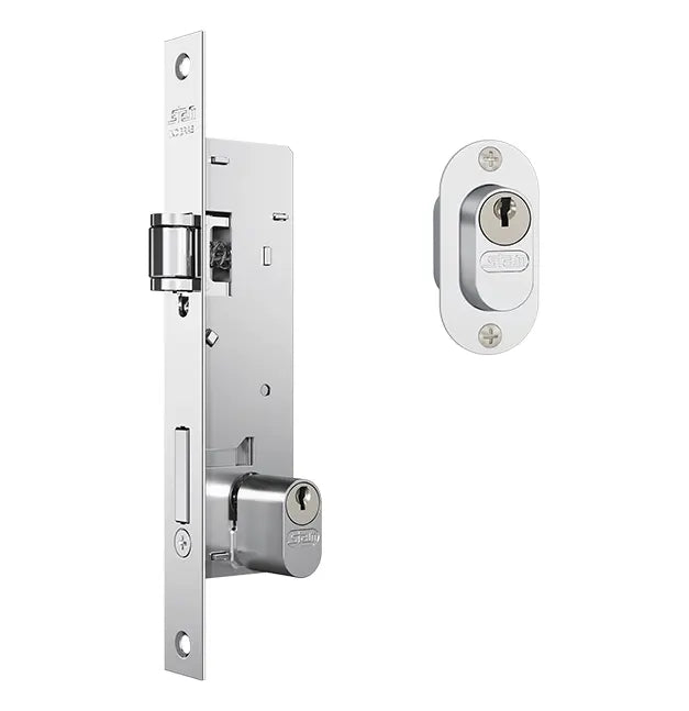 Fechadura 601 Pivotante Perfil Estreito 20mm Inox Alumínio