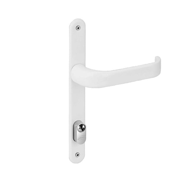 Fechadura Duna Branca Aluminio Aço Madeira Externa 1600 22mm